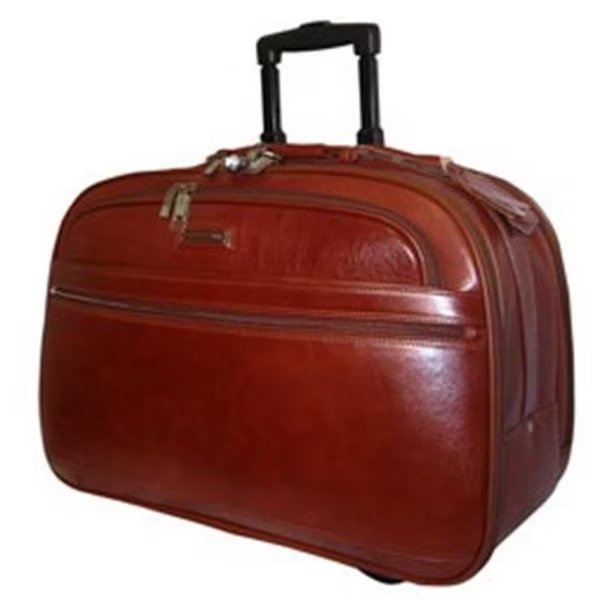K-Cliffs Full Grain Leather; Carry-On Rolling Briefcase 21 x 13.75 x 10 in. Brown, K-Cliffs, Mfr#: A214-BROWN